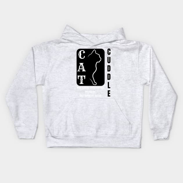 Warning: Snuggle Alert! Cat Cuddles Guaranteed. (May cause spontaneous purrs.) Kids Hoodie by Inspire Me 